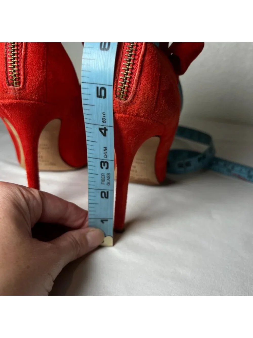 Kate Spade Levie Ankle Strap Bow Suede Stiletto Pumps Red Pointed Toe Size 10